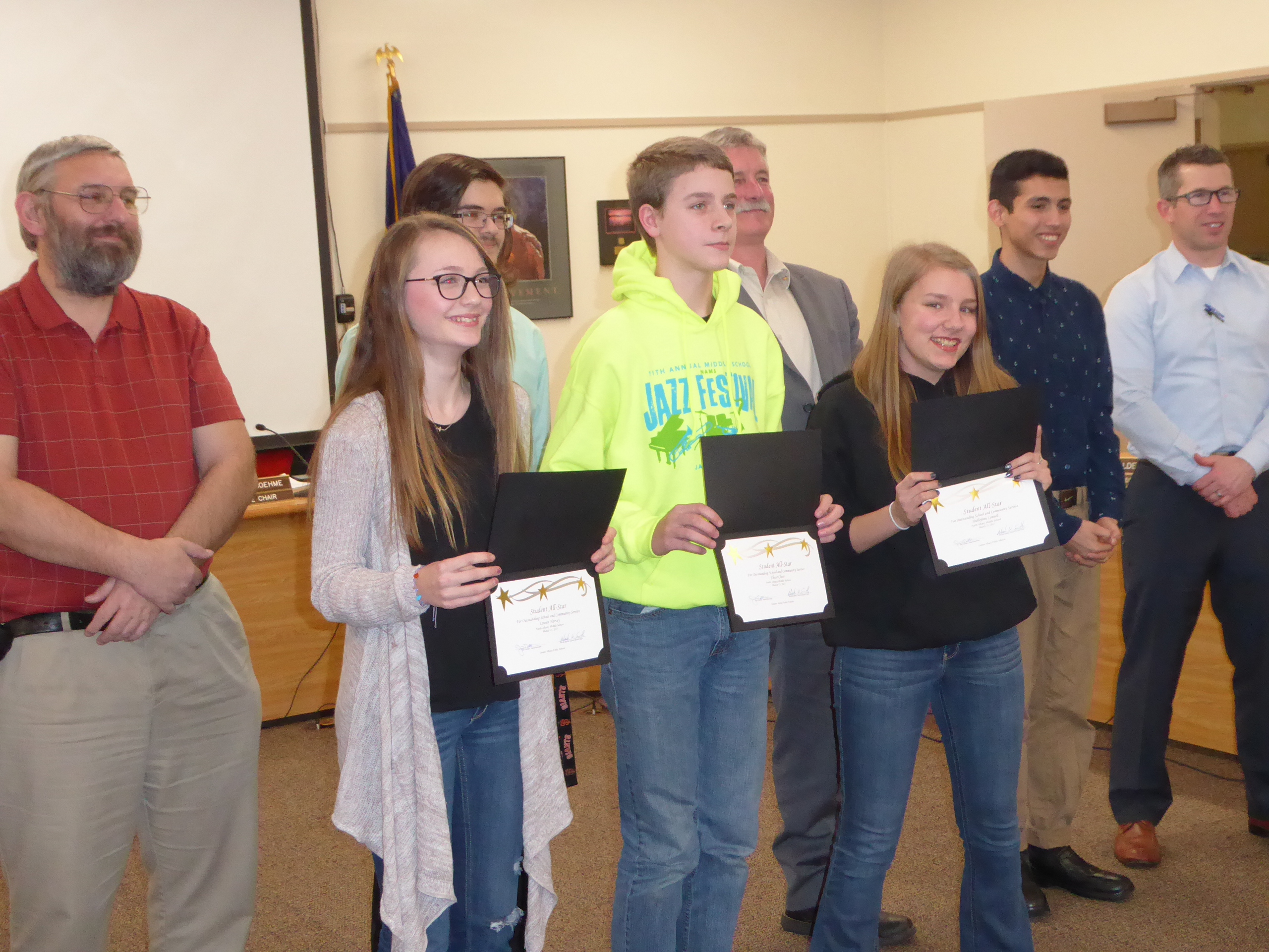 School Board Honors North Albany Middle School All Stars North Albany
