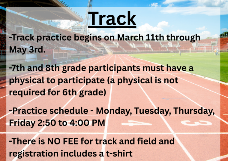 2025 Spring Track Information